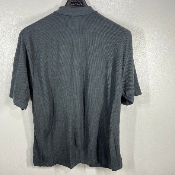 Pronto Uomo Knit Polo Shirt Ribbed Short Sleeve Casual Top XXL Preppy Italy Made - Picture 3 of 9